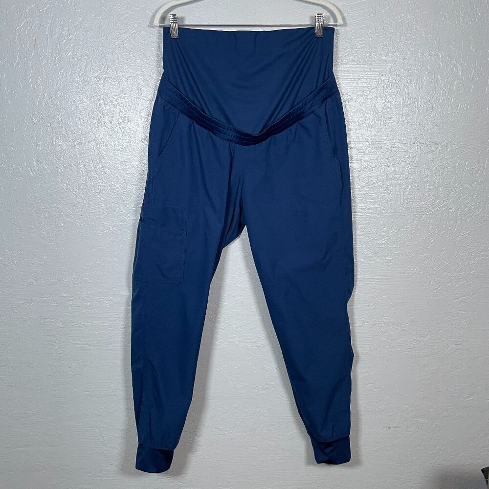 Carhartt Women Maternity M Navy Blue Force Essential Jogger Scrub Pants Pockets